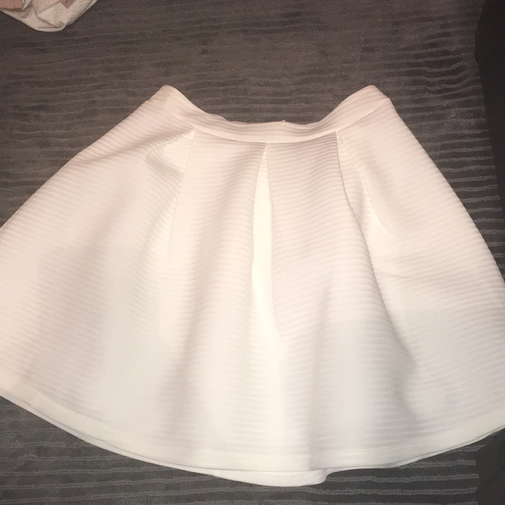 White flare skirt